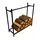 OEM Brennholzregal Metall 110 x 110 x 35 cm Schwarz