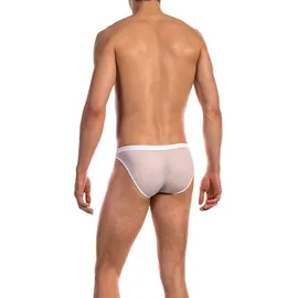 Olaf Benz Herren Slip weiß Mikrofaser/Funktion unifarben, weiß, NOS