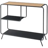 [en.casa] Konsolentisch Krødsherad 83x102x36cm Schwarz/Eiche