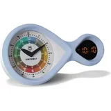 KIDYWOLF analoger & digitaler Wecker hellblau