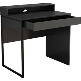 OTTO home Schreibtisch OTTO HOME "Moid, Computertisch in modernem Design", schwarz matt, B:80cm H:85cm T:54cm, Tische, Schreibtisch, Breite 80 cm, mit Schublade, Kabeldurchlass & Metallkufe