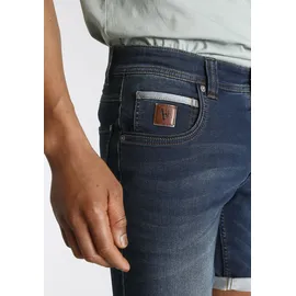 Bruno Banani Jeansshorts Set, mit Band, 2% Stk. bequemer Sitz, gerade Beinform, mit praktischen Taschen Gr. 29 N-Gr, dark blue us, , 85082823-29 N-Gr