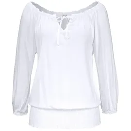 LASCANA Carmenshirt Damen weiß Gr.36/38