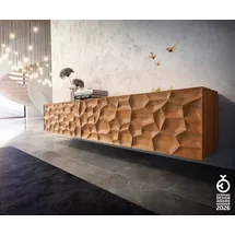 DeLife Solu Lowboard 220 cm Beige Akazie Holz