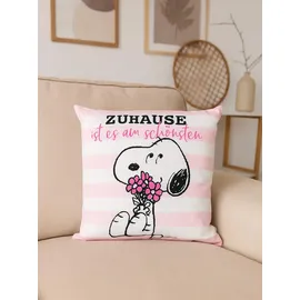 UNITED LABELS Peanuts Snoopy Dekokissen 40 x 40 cm Rosa