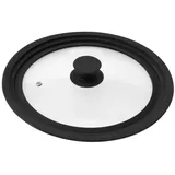 bremermann Universal-Glasdeckel Silikonrand, 24/26/28 cm, mittel (Schwarz)