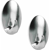 Metaltex Hafthaken Jumbo 2er Eiform Kst. 294602010, Küchengadgets, Silber