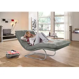 W.Schillig Relaxliege daily dreams Polyester 95 x 91 x 170 cm grau mit Kissen