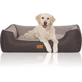 Knuffelwuff 14096-007 Hundebett Hundekörbchen Hundesofa Hundekissen Hundekorb Bezug Waschbar Grosse Hunde Xxl Luke Schwarz-Grau