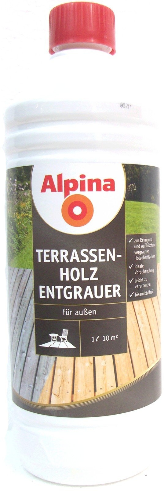 1L Alpina Terassen Holzentgrauer Holzreiniger Holz Reiniger Entgrauer