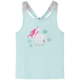 vidaXL Kinder Tank Top Mädchen Unterwäsche Unterhemd Ärmellos Helles Minzgrün 116 - 116