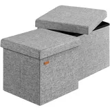 CASARIA Faltbarer Sitzhocker 2er-Set Grau