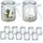 Relaxdays Windlicht 12er Set Glas Transparent