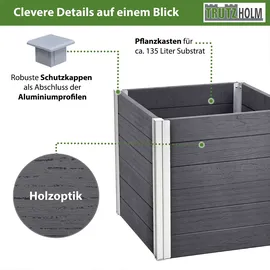 Trutzholm Pflanzkasten 57 x 57 x 56,5 cm Holzoptik Grau