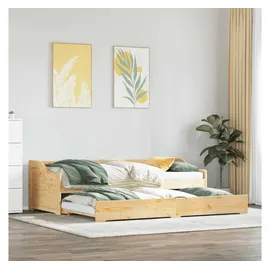 vidaXL Tagesbett Ausziehbar 90 x 200 cm braun