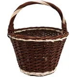 Gemüsekorb Kartoffelkorb Erntekorb WEIDENKORB Pilzkorb Blumenkorb Gartenkorb (Ø 28cm)