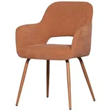 Woood Stuhl Jenny aus Webstoff, Orange orange