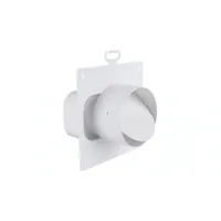 Marley Adapter rund/eckig mit Rückstauklappe Ø 100 mm an Flachkanal 125