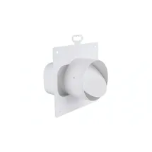 Marley Adapter rund/eckig mit Rückstauklappe Ø 100 mm an Flachkanal 125