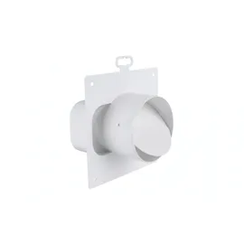Marley Adapter rund/eckig mit Rückstauklappe Ø 100 mm an Flachkanal 125