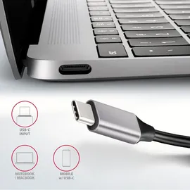 AXAGON HMC-HCR3A USB-C 3.2 Gen 1 Hub, 20cm, Kabelgebun