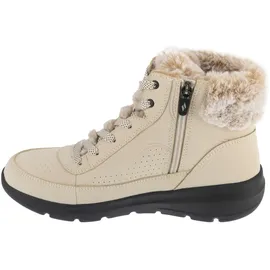 SKECHERS Glacial Ultra Mountain Muse Damen-Stiefelette, Natürliches schwarzes Synthetikmaterial, 36 EU