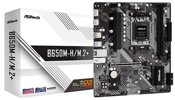 B650M-H/M.2+ Mainboard - AMD B650 - AMD AM5 socket - DDR5 RAM - Micro-ATX
