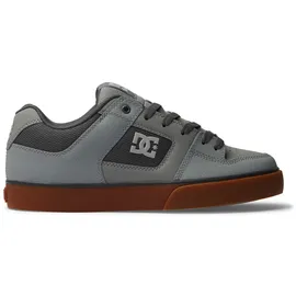 DC Shoes Pure Herren low Top Sneaker mit Mesh-Innenmaterial Echtleder-Schuhe 300660 Grau - 43