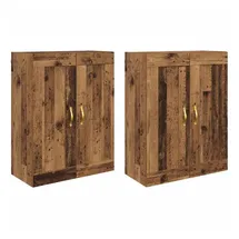 vidaXL Wandmontierter Schrank 2 pcs Altholz 69,5 x 34 x 90 cm