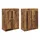 vidaXL Wandmontierter Schrank 2 pcs Altholz 69,5 x 34 x 90 cm
