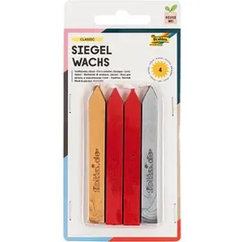 Folia Siegelwachs Classic rot silber gold 4 Stück
