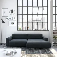Ecksofa MUSTERRING "LUCIA zeitlos, bequem, schöne Detailverarbeitung Breite 296cm, L-Form", schwarz (schwarz samt), B:296cm H:81cm T:190cm, Flachgewebe VALMONT (60% Baumwolle/40% Leinen);Leder PURO, pigmentiertes Leder;Microfaser CRONA (100% Polyester);Flachgewebe FLORIS (100% Polyester);Leder BAX, pigmentiertes Leder, Sofas, Ecksofa
