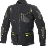 BÜSE Travel Pro, Textiljacke wasserdicht - Schwarz/Neon-Gelb - 48