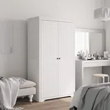 Kleiderschrank Bodo Weiß 99x53,5x173 Cm Massivholz Kiefer