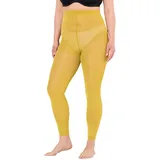 Ulla Popken Strumpf-Leggings 2 Paare Senfgrün 60-62