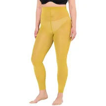 Ulla Popken Strumpf-Leggings 2 Paare Senfgrün 60-62