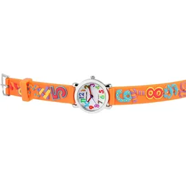 Excellanc Kinderarmbanduhr, Silikonarmband - Silber/Orange