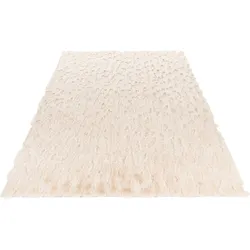 Teppich OBSESSION "My Valley 245", beige (natur), B:160cm H:22mm L:230cm, Polyester, Teppiche, Uni Farben, Hoch-Tief Effekt, besonder weich, Wohnzimmer