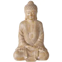 Boltze home Buddha, Braun, Kunststoff, 23.3x48.9x30.7 cm, Dekoration, Skulpturen & Dekoobjekte, Buddha Figuren