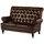 MASSIVMOEBEL24.DE Sofa 2-Sitzer Echtleder 140x84x94 braun CHESTERFIELD #106