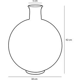Mica decorations Mica Flasche Firenza dunkelbraun Recyeltes Glas Ø 34 x 42 cm