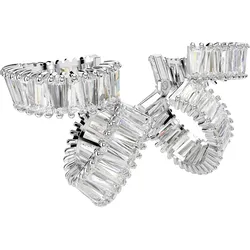Paar Ohrklemmen SWAROVSKI "Schmuck Geschenk Ariana Grande Ohrspangen, 5720872", silber (metallfarben, kristallweiß, kristallweiß), Ohrringe, Damen, Metall, mit Swarovski Kristall