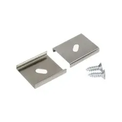 Brumberg 53040000 QualityFlex ONE Halter-Set, bestehend aus 2 x Halter und 2 x Schraube, silber p