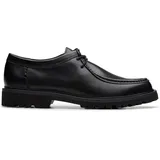 CLARKS Unisex Berwick Seam Shoes, Black Leather, 43 EU
