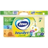 ZEWA Toilettenpapier Zewa bewährt Toilettenpapier mit Strohanteil 3x 16 Rollen (1-St)