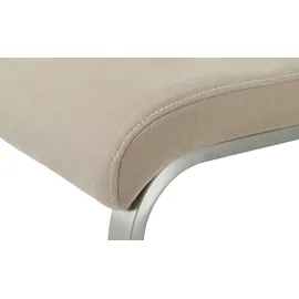 Hela 4er Set Hela Freischwinger Flora Lederoptik Beige