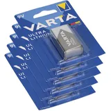 5x 1er Blister Varta Professional Lithium Batterie 9V-Block