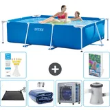 Rechteckiger Frame Pool - 220x150x60 Cm - 7-teilig  S42