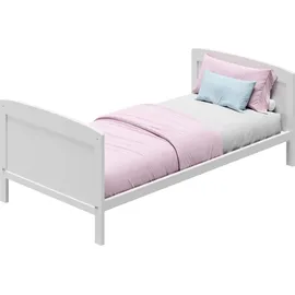 Kids Collective Babybett 70x140 umbaubar mit Matratze, Gitterbett Kinderbett höhenverstellbar & herausnehmbare Sprossen optional mit Schublade | weitere Größe: ... - Weiß