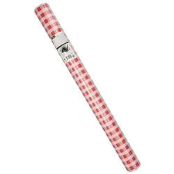 Starpak Tischdecke, Folie 50 m x 80 cm rot "Karo"